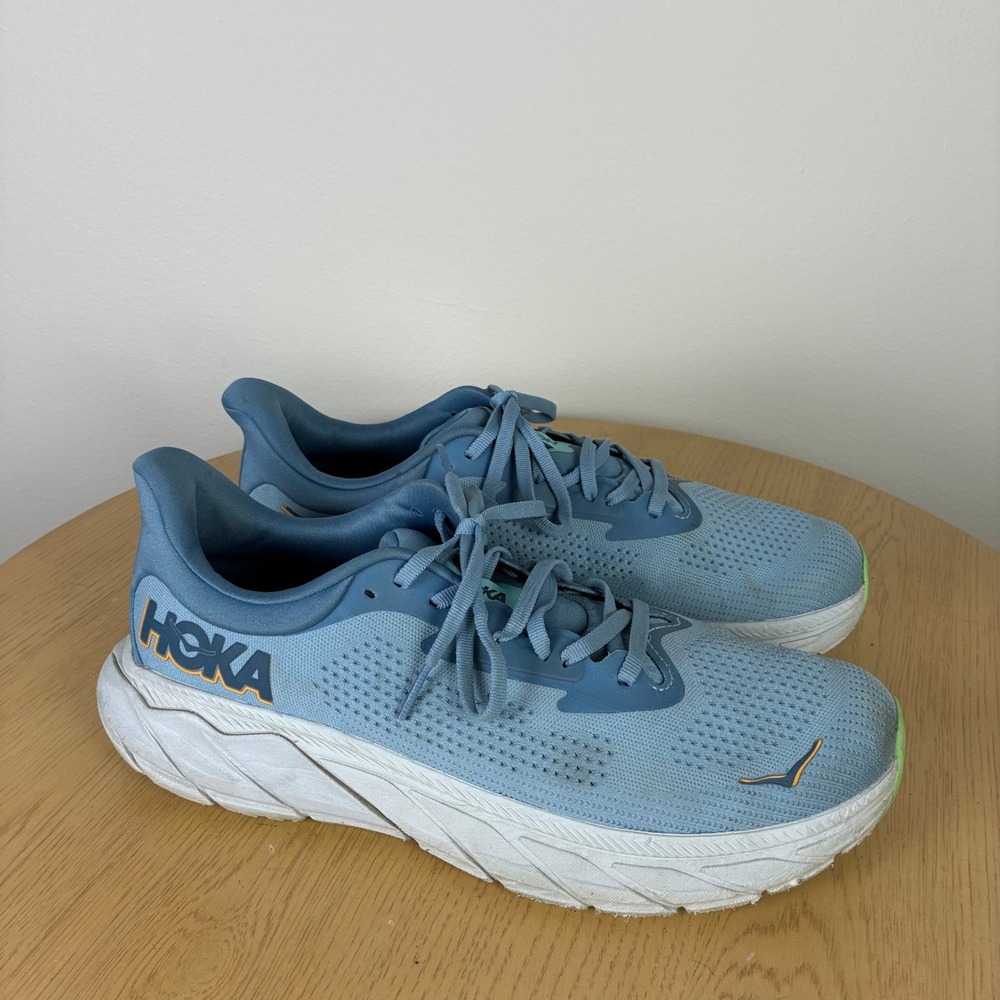 Hoka Arahi 7 Mens 9.5 Running Shoes Slate Blue Stability Athletic Sporty Comfort